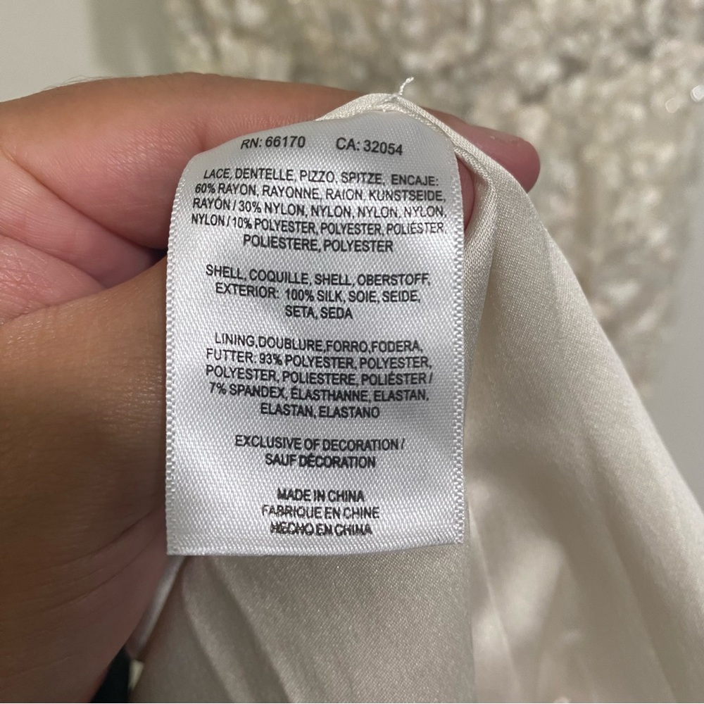 BHLDN Jenny Yoo Marianna Gown Strapless Silk‎ Ivory Chiffon Floral Size 4 - Picture 11 of 11